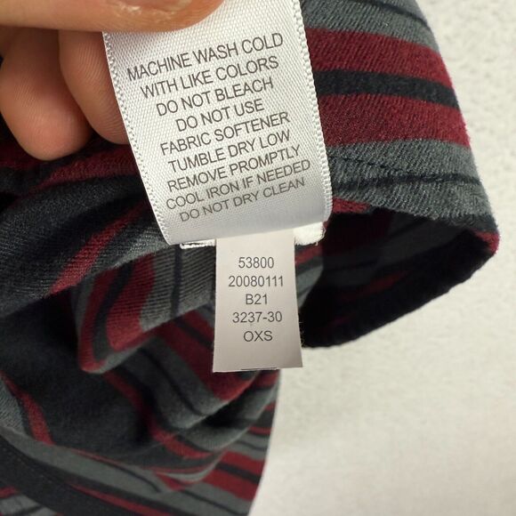 Duluth Trading Co Men's Striped Button Down Shirt - Red and Gray - Picture 8 of 11